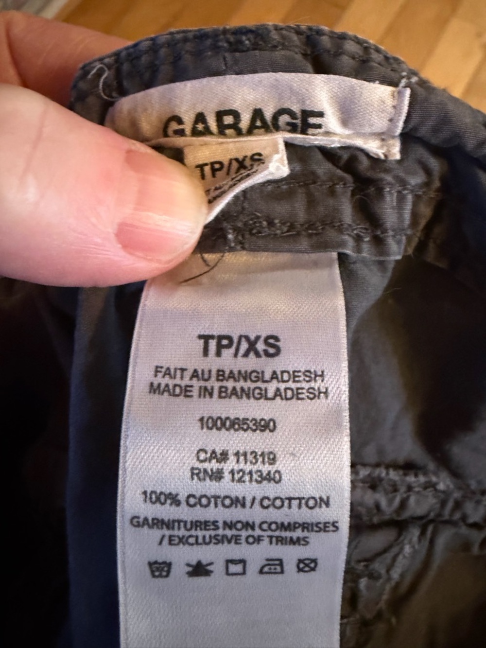 GARAGE women’s Gray Cotton Pants - TP/XS